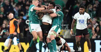 Andy Farrell - Josh Van - Craig Casey - Caelan Doris - Cormac Izuchukwu - Sam Prendergast - Rugby Union - Gus Maccarthy - Fiji boss claims Sam Prendergast escaped red card due to ‘wearing green jersey’ - breakingnews.ie - Ireland - New Zealand - Fiji - county Union - county Davidson
