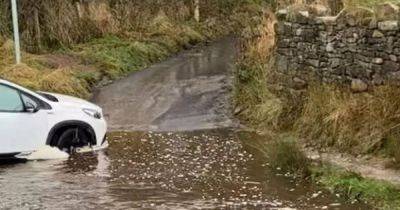 Elderly man dies after car enters water in Lancashire amid Storm Bert chaos