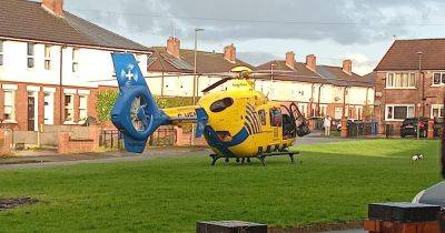 LIVE: Main road closed with man hit by Audi and air ambulance on scene - latest updates