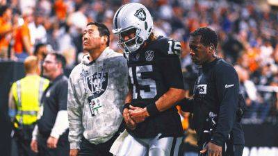 Denver Broncos - Antonio Pierce - Raiders QB Gardner Minshew out for rest of season with broken collarbone - foxnews.com - county Cooper - county Barton
