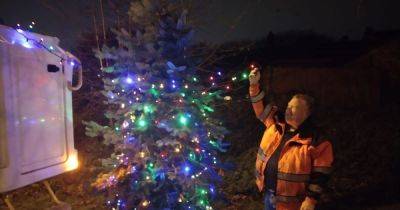 Village left in dark after turning up for Christmas tree lights switch-on to find they'd been STOLEN