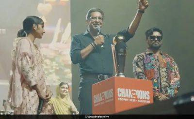 Wasim Akram - Video: Wasim Akram's Big Champions Trophy Announcement During Coke Studio Event - sports.ndtv.com - India - Pakistan