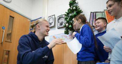 Erling Haaland and Bernardo Silva make dreams come true as Man City raise £175,000 for festive campaign