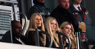 Claudia Schiffer watches Premier League game at London stadium