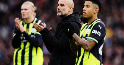 ‘Proud’ Pep Guardiola defends Erling Haaland as City’s miserable run continues