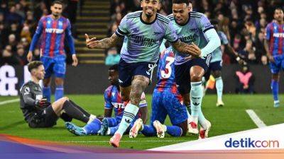 Thomas Partey - Declan Rice - Gabriel Jesus - Kai Havertz - David Raya - Gabriel Martinelli - Gabriel Magalhaes - Liga Inggris - Crystal Palace Vs Arsenal: Tim Gudang Peluru Pesta Gol - sport.detik.com