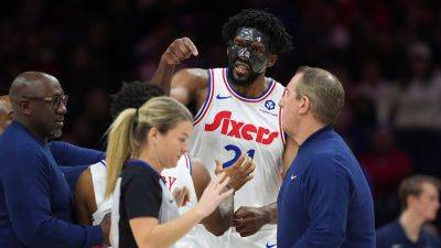 Joel Embiid - Matt Slocum - Kyle Lowry - Nick Nurse - Jarrett Allen - Irate Joel Embiid rushes ref as 76ers star ejected vs Spurs - foxnews.com