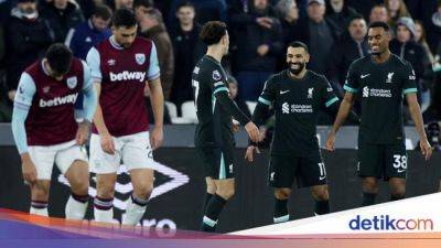 Curtis Jones - London Stadium - Lucas Paquetá - Jarrod Bowen - Luis Díaz - Cody Gakpo - West Ham United - Liga Inggris - West Ham Vs Liverpool: The Reds Pesta Gol 5-0 - sport.detik.com - Liverpool