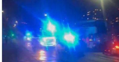 Five in hospital after serious bus and car crash with major road shut off