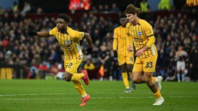 Aston Villa - Emiliano Martinez - Ollie Watkins - Craig Dawson - Stuart Attwell - Bart Verbruggen - Julio Enciso - Brighton - Simon Adingra - Tariq Lamptey strikes late to take a point from Aston Villa - rte.ie - county Morgan