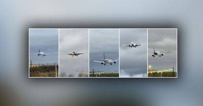 Incredible footage shows skill of pilots landing at Manchester Airport amid Storm Darragh