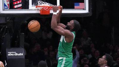 Anthony Edwards - Charles Krupa - Rudy Gobert - Phelan M.Ebenhack - Kristaps Porzingis - Jaylen Brown - Celtics' Jaylen Brown fined $25,000 for making 'inappropriate' gesture - foxnews.com - China - county Stewart