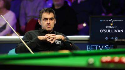 Ronnie O'Sullivan withdraws from Welsh Open due to anxiety