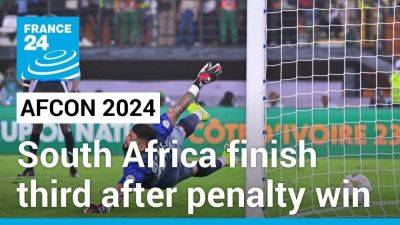 AFCON 2024: Bafana Bafana finish third after penalty win over DRC - france24.com - France - South Africa - Ivory Coast - Nigeria - Congo