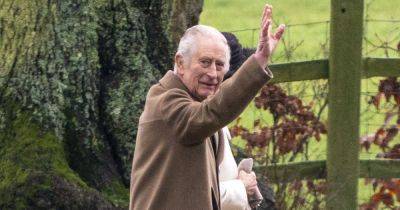 Charles - Charles Iii III (Iii) - King Charles waves with a smile as he goes to church after his heartfelt cancer message to the nation - manchestereveningnews.co.uk - county Norfolk