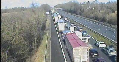 LIVE: Traffic stopped both ways on M6 as air ambulance lands after crashes - latest updates