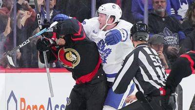 Maple Leafs defenceman Rielly suspended 5 games for cross-checking Sens' Greig