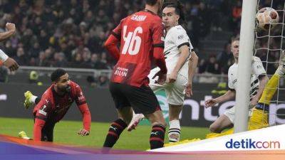 Theo Hernandez - Simon Kjaer - Rafael Leao - Olivier Giroud - Liga Europa - Milan Vs Rennes: Rossoneri Menang 3-0 - sport.detik.com