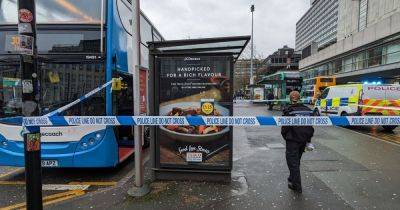 Piccadilly Gardens LIVE: Police cordon off bus stop as man taken to hospital - latest updates