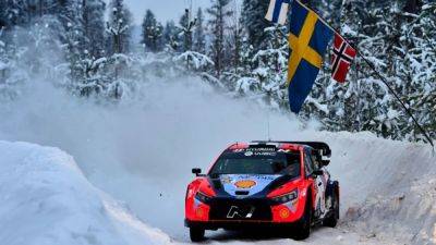 Thierry Neuville - Kalle Rovanpera - Rallying-Lappi leads in Sweden after Rovanpera and Tanak hit trouble - channelnewsasia.com - Sweden - Finland - Belgium - Japan