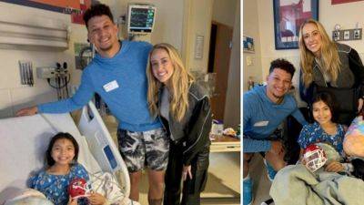 Patrick Mahomes, wife Brittany visit wounded children from Super Bowl parade shooting in hospital
