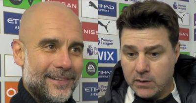 'If he believes that' - Pep Guardiola aims dig at Mauricio Pochettino after Man City draw