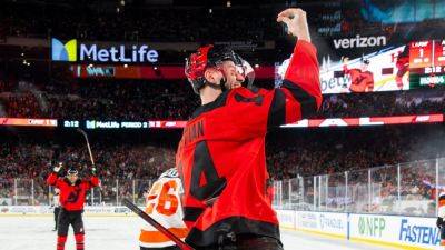 Devils' Nathan Bastian channels Tommy DeVito in viral celebration - ESPN - espn.com - state New Jersey
