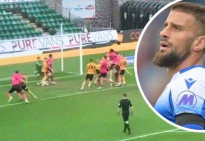 Gillingham’s Max Ehmer was frustrated over the League Two defeat at Newport County and a penalty appeal waved off by referee Ollie Yates