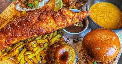 South Manchester restaurant unveils huge chippy tea platter that's made for sharing with giant battered fish and mushy pea tacos