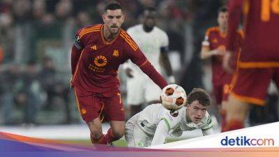 Lorenzo Pellegrini - As Roma - Stephan El Shaarawy - Liga Europa - Roma Vs Feyenoord: I Lupi Lolos Lewat Adu Penalti - sport.detik.com
