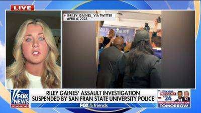 Lia Thomas - Riley Gaines - Riley Gaines calls suspension of college's investigation into her hostage assault 'an abomination' - foxnews.com - Usa - Georgia - San Francisco - county Riley - state Pennsylvania - county Rich