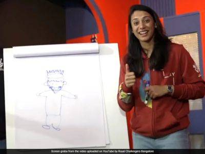 Virat Kohli - Ashleigh Gardner - Sophie Devine - Smriti Mandhana - Smriti Mandhana Draws Virat Kohli's 'Portrait'. Royal Challengers Bangalore's Mr. Nags In Splits. Watch - sports.ndtv.com - India