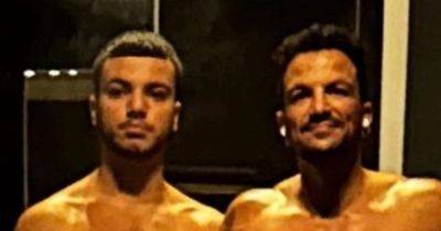 Peter Andre says he 'can't unsee it' after age-defying appearance with teen son Junior