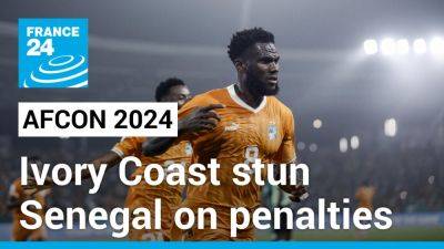 AFCON 2024: Ivory Coast stun title holders Senegal on penalties - france24.com - France - Senegal - Cape Verde - Mauritania - Ivory Coast