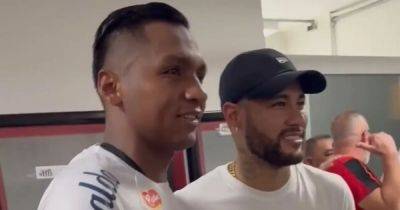 Alfredo Morelos - Alfredo Morelos turns Neymar autograph hunter as ex Rangers star makes full use of Santos meet and greet - dailyrecord.co.uk - Scotland - Brazil - Saudi Arabia - Instagram
