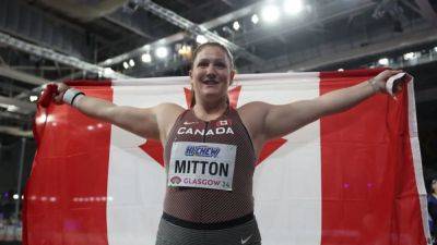 Canada's Mitton wins shot put to open world indoor championships