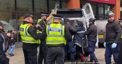 Nine arrested after Gaza protesters 'occupy' bank building in Piccadilly Gardens