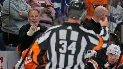 Tortorella suspended 2 games, fined for refusing to leave Flyers bench after game misconduct - cbc.ca - Usa - county Bay