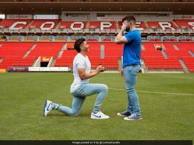 Josh Cavallo - Gay - World's 1st Openly-Gay Footballer Proposes To Partner At Adelaide United Stadium. See Pics - sports.ndtv.com - Spain - Australia