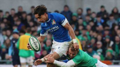 Louis Lynagh - Tommaso Menoncello - Paolo Garbisi - Stephen Varney - Michele Lamaro - Italy blow as Capuozzo ruled out of Wales test - channelnewsasia.com - France - Italy - Scotland - Ireland