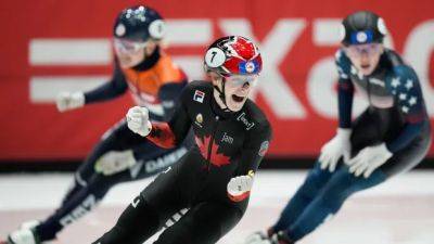 Canada's Kim Boutin strikes 500m gold for her 1st short track individual world title
