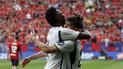Dominant Real Madrid claim 4-2 win at Osasuna with Vinicius Jr brace