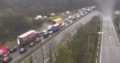 Live M4 crash updates as car crashes into lorry and closes motorway in both directions
