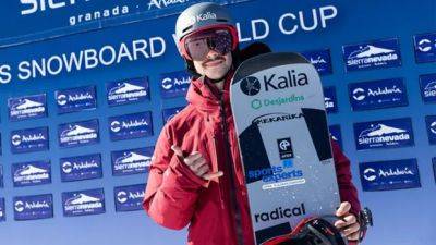 Canada's Éliot Grondin captures silver for 4th snowboard cross World Cup medal of season - cbc.ca - Germany - Spain - Canada - state Nevada - county Sierra