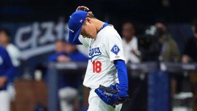 Yoshinobu Yamamoto lasts only 1 inning in Dodgers debut - ESPN