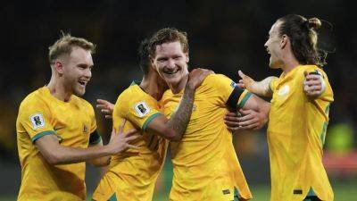 Keanu Baccus - Australia down Lebanon 2-0 to keep World Cup quest on track - channelnewsasia.com - Australia - Bangladesh - Kuwait - Lebanon - Palestine