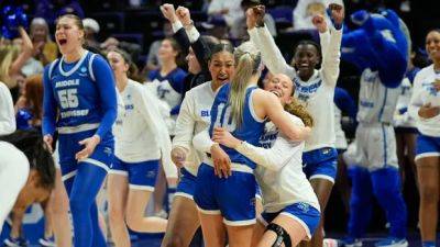 Hailey Van-Lith - Angel Reese - MTSU upsets Louisville with 3rd-largest comeback in history of NCAA women's tournament - cbc.ca - Usa - state Tennessee - state Louisiana