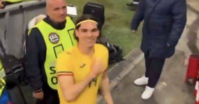 Ianis Hagi serenaded in Rangers sing song as Irish fans live it up with star despite Ibrox end game approaching - dailyrecord.co.uk - Spain - Romania - Ireland