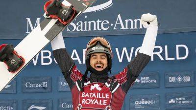 Snowboard cross season champion Grondin completes weekend sweep on home snow in Quebec