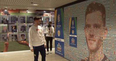 Andy Robertson - Andy Robertson surprised by giant mural of his FACE made entirely of Euro 2024 trading cards - dailyrecord.co.uk - Scotland